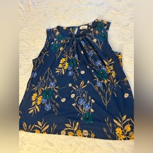 Floral Sleeveless Top - Blue and Yellow Calvin Klein XL